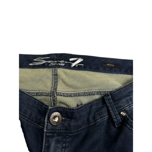 Seven7 Plus Size 24 Luxe Women Skinny Denim Jeans Preowned - Picture 3 of 9